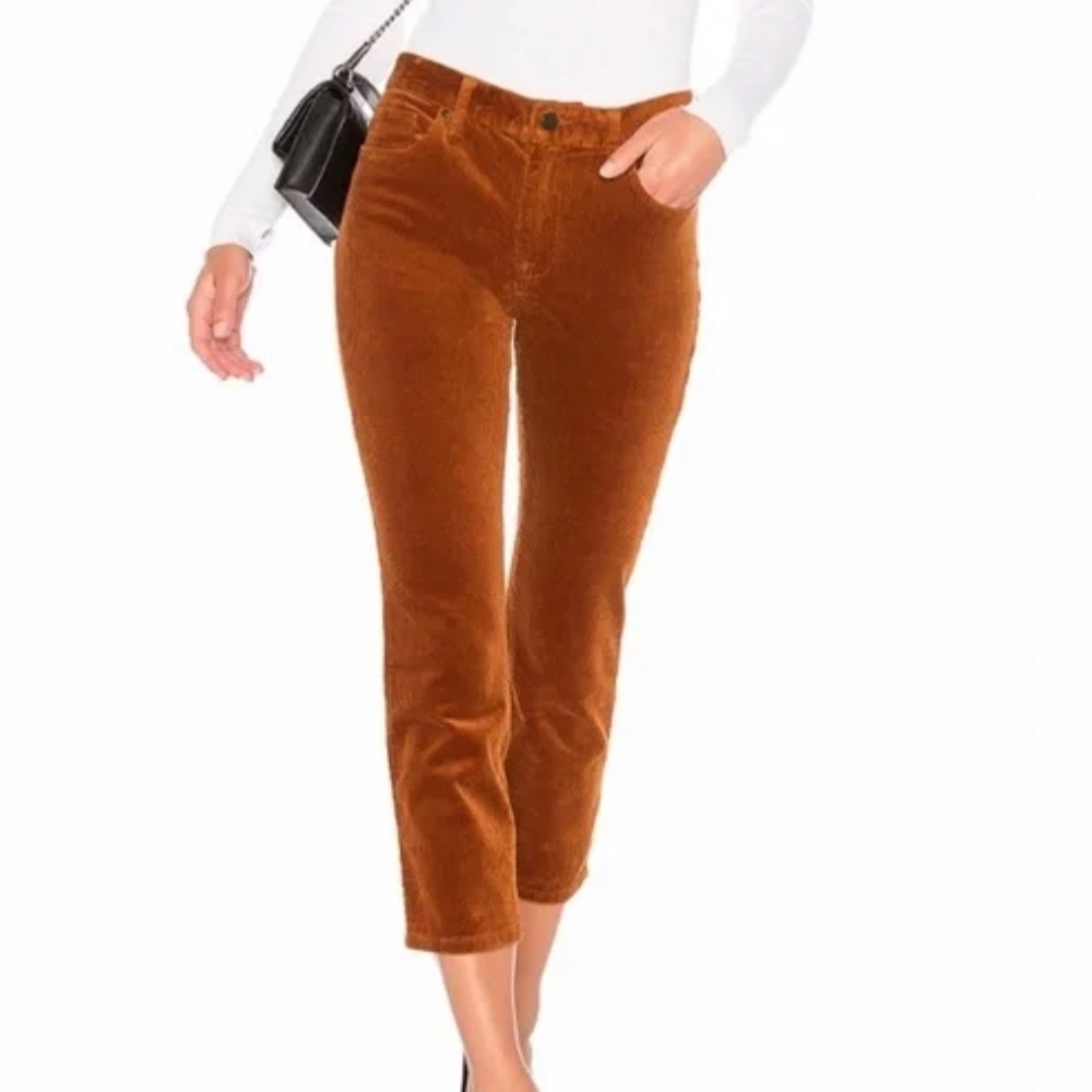 BLANK NYC Madison Crop corduroy cropped pants rust size 26
